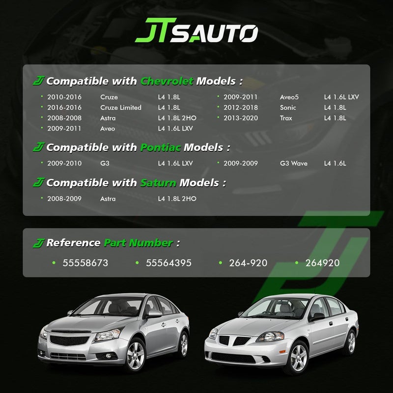 JTSAUTO Engine Valve Cover Kit for 2010-2016 Chevy Cruze, 2012-2018 Sonic, 2013-2020 Trax, 2009-2011 Aveo/Aveo5, G3 2009-2010, Astra, L4 1.6L/1.8L, Replaces # 55558673, 55564395 - Image 2